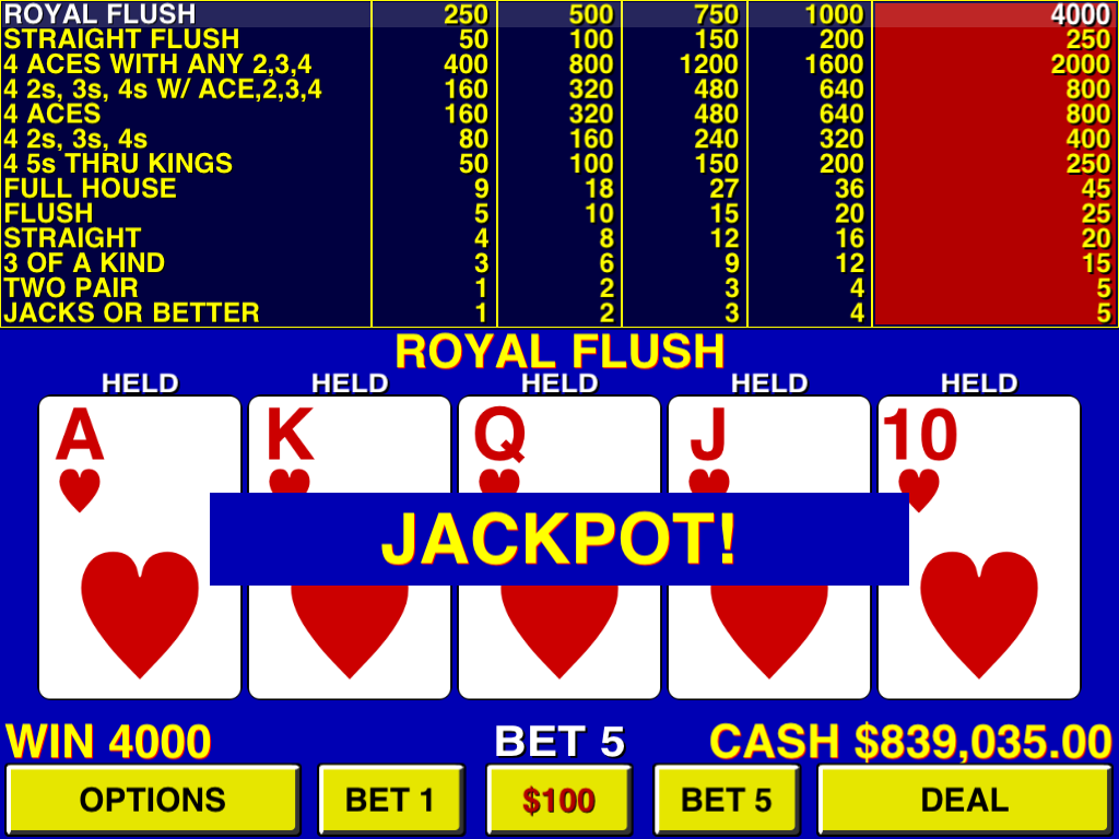 Casino Video Poker Jacks Or Better